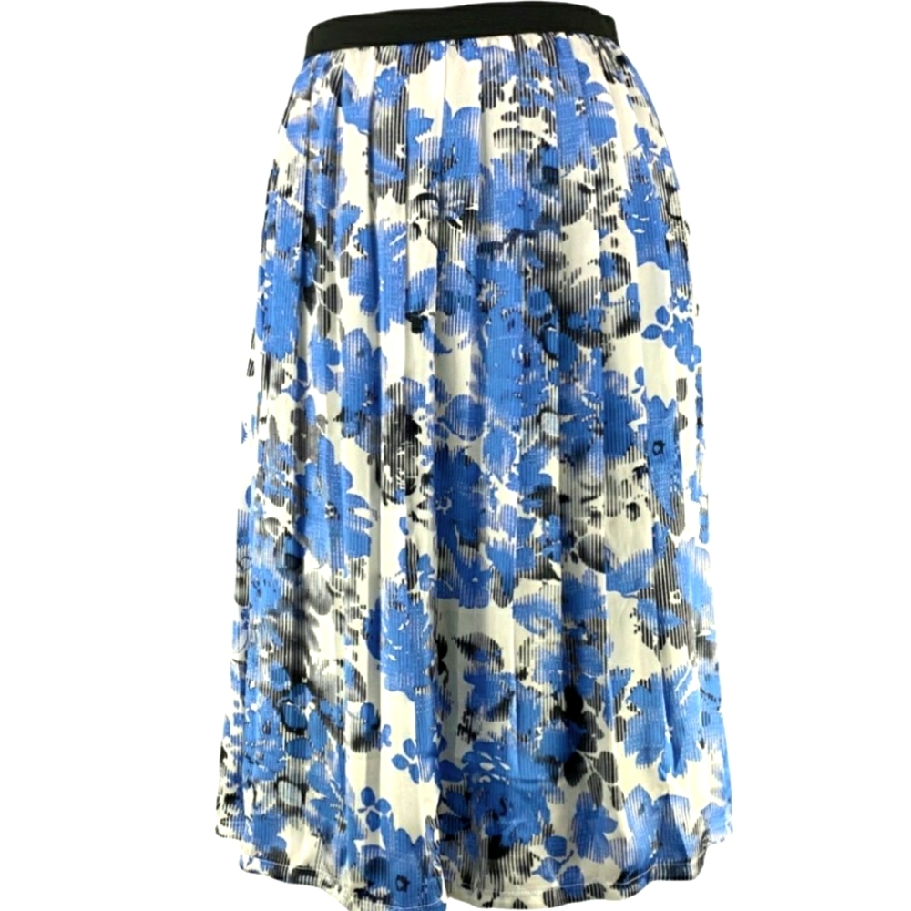 New Vtg New Hanna & Gracie Fully Lined Pleated Midi Skirt Size M